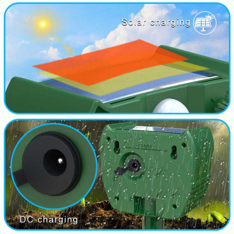 Outdoor Solar Animal Driving Device Ultrasonic Waterproof Infrared Sensor