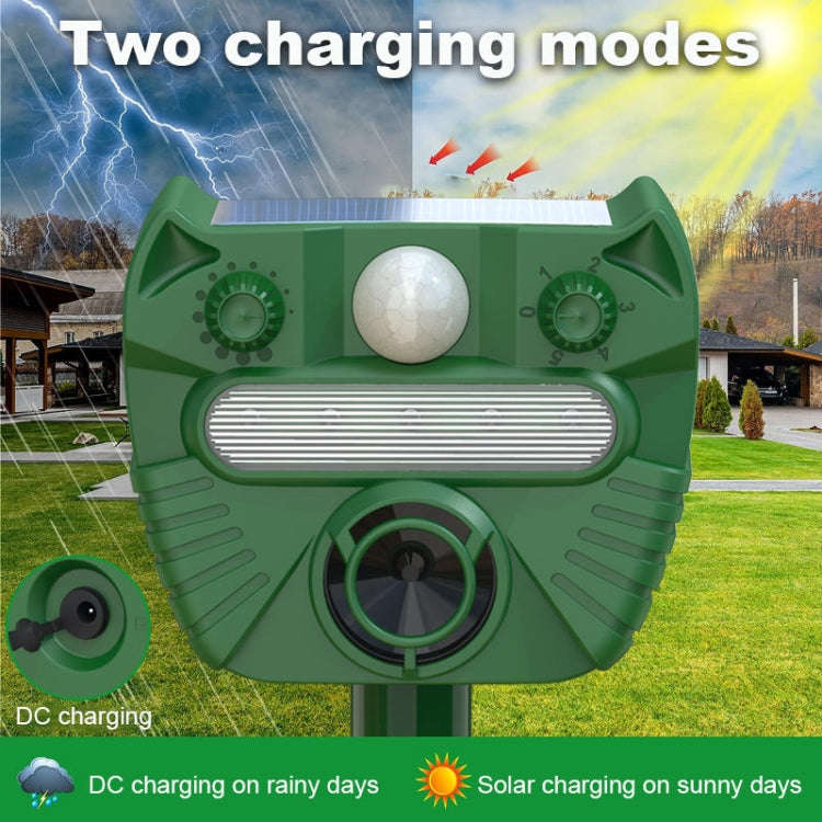 Outdoor Solar Animal Driving Device Ultrasonic Waterproof Infrared Sensor