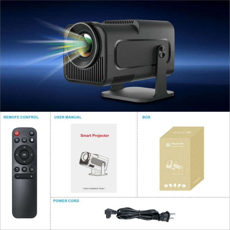 HY320 1080P 390ANSI 4K Android 11 Projector With Wifi 6 Bluetooth 5.0 Support Miracast / Airplay ...