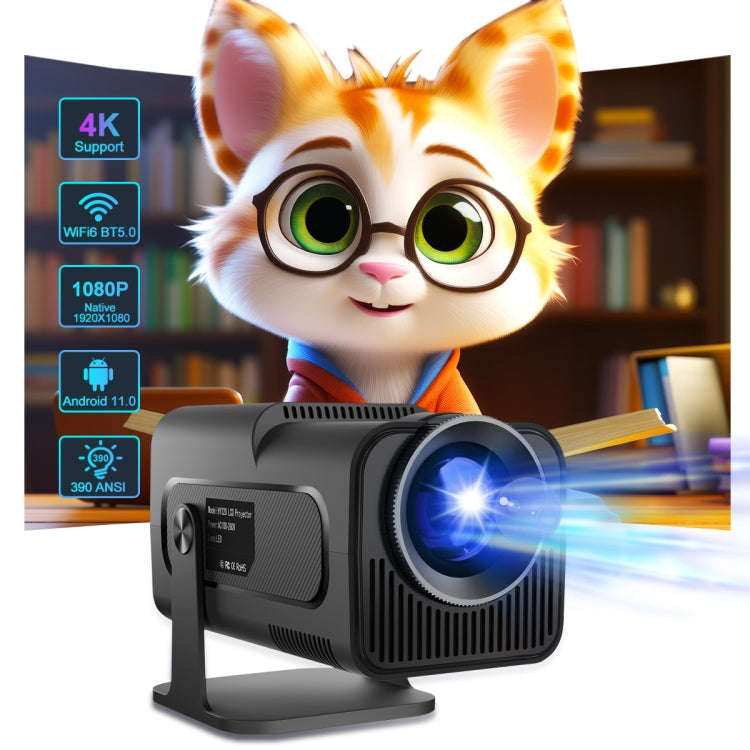 HY320 1080P 390ANSI 4K Android 11 Projector With Wifi 6 Bluetooth 5.0 Support Miracast / Airplay ...