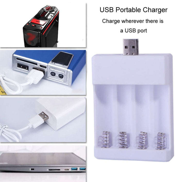 Fast USB 4 Slot Battery Charger AA/AAA Rechargeable Battery Universal Four Slot Charging Box, Mod...