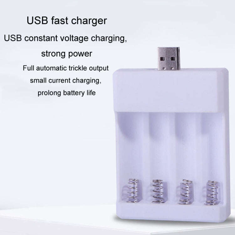 Fast USB 4 Slot Battery Charger AA/AAA Rechargeable Battery Universal Four Slot Charging Box, Mod...