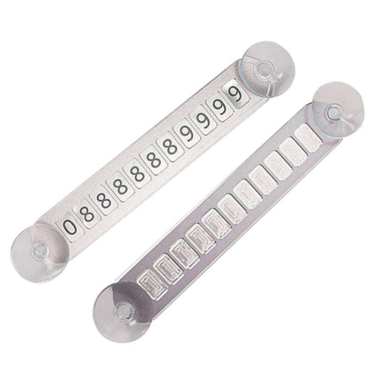 Parking Number Plate Aluminum Alloy Lightweight Simple Temporary Parking Plate(Rose Gold)