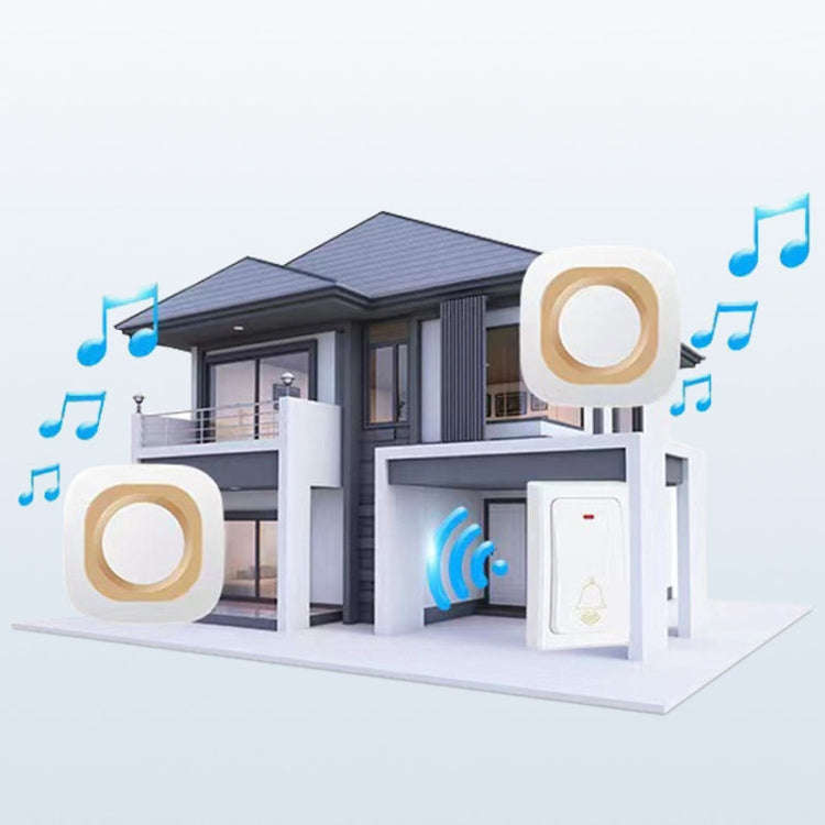 Flash Wireless Home Doorbell Self-Generated Smart Remote Control Doorbell Without Batteries, Spec...