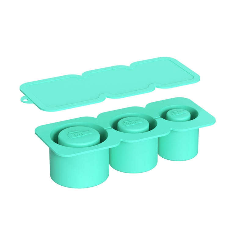 Silicone Ice Molds With Lid For Stanley Tumblers Cups Can Making 3 Hollow Cylinders(Green)