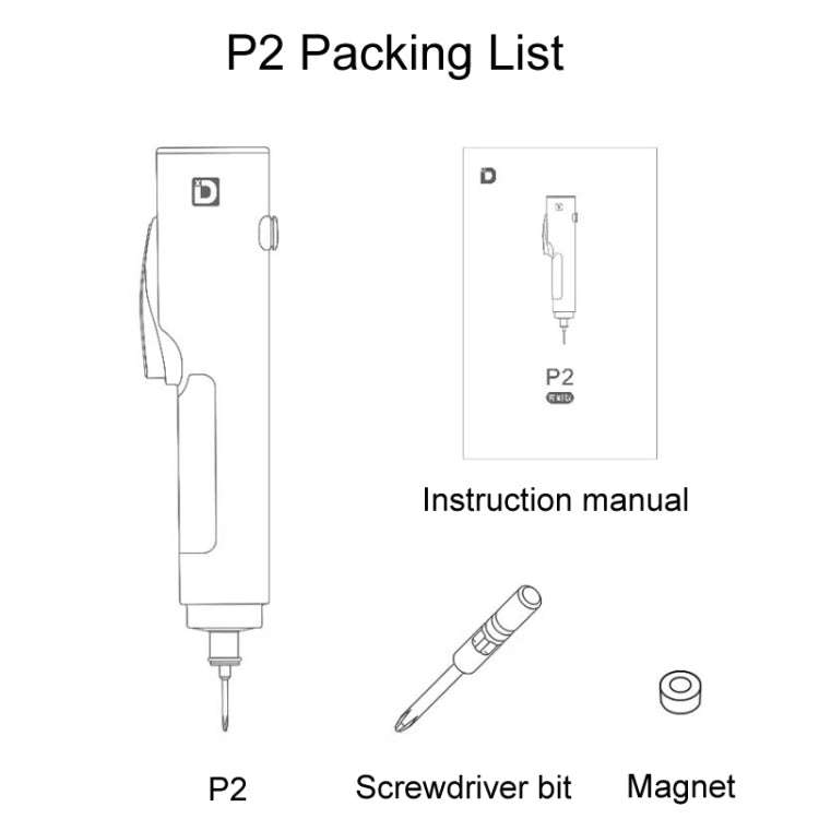 Xiaodong P2 Electrical Screwdriver Mobile Phone Repair Tool With Electronic Torque Brake, Version...