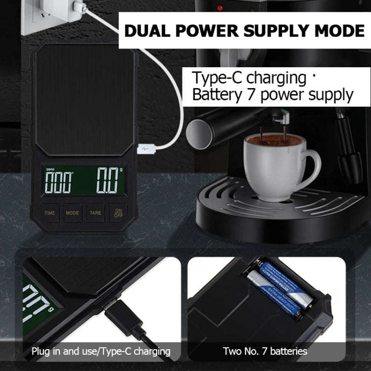 Battery Model 2kg/0.1g Portable Toolbox Digital Scale Jewelry Weighing Tool with Timing