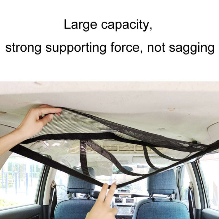 SUV Ceiling Storage Net Car Roof Mesh Storage Bag Suitable For 3-handle Models, Specification: Tr...