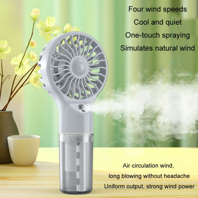 USB Rechargeable Handheld Misting Fan Portable Hydration Electrical Fan(Grey)