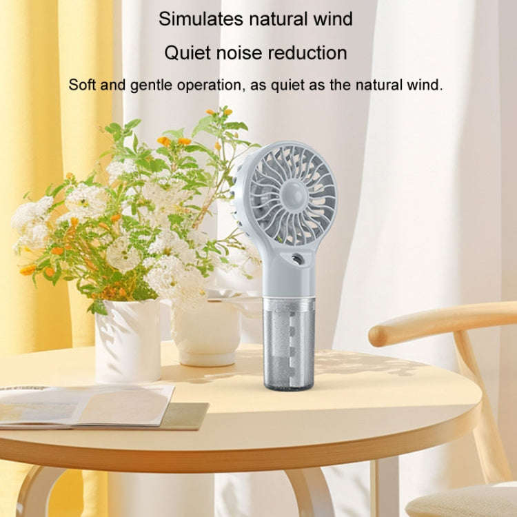 USB Rechargeable Handheld Misting Fan Portable Hydration Electrical Fan(Grey)
