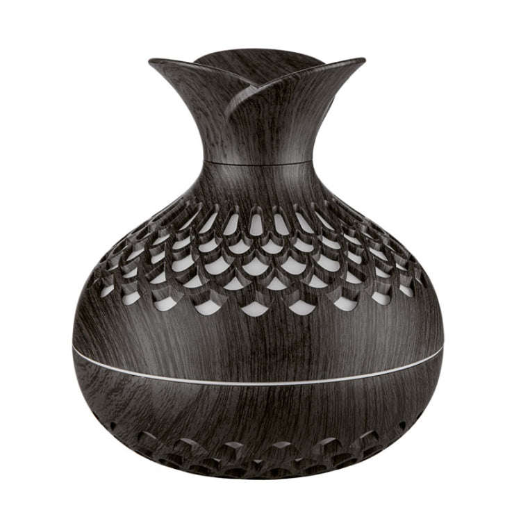 LED Light Aromatherapy Diffuser Home Small Vase Quiet Humidifier Aromatherapy Diffuser 2 In 1(Dar...
