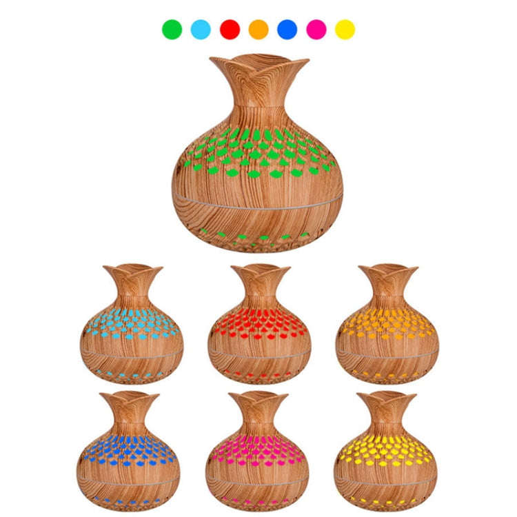 LED Light Aromatherapy Diffuser Home Small Vase Quiet Humidifier Aromatherapy Diffuser 2 In 1(Sha...