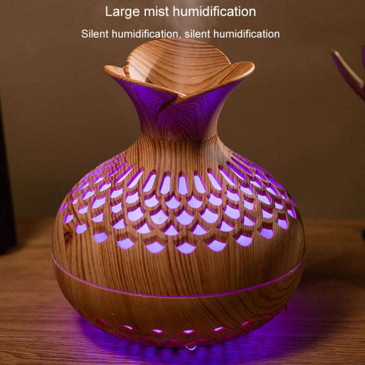 LED Light Aromatherapy Diffuser Home Small Vase Quiet Humidifier Aromatherapy Diffuser 2 In 1(Sha...