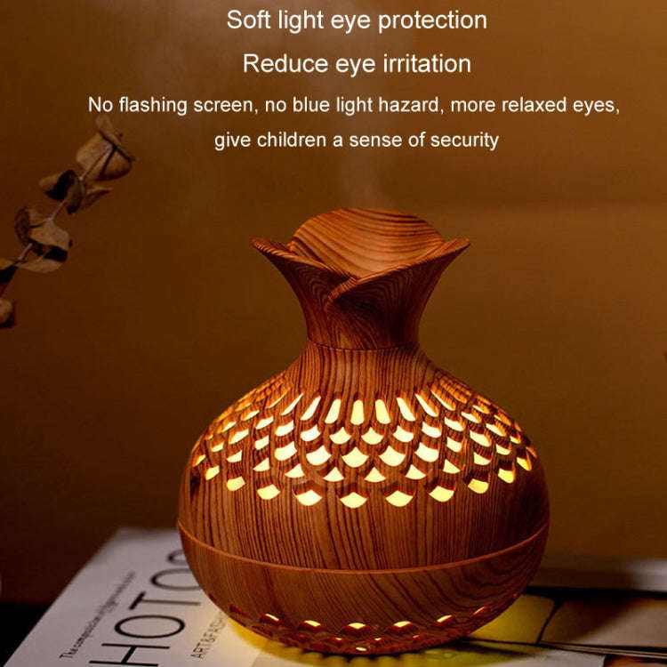 LED Light Aromatherapy Diffuser Home Small Vase Quiet Humidifier Aromatherapy Diffuser 2 In 1(Sha...