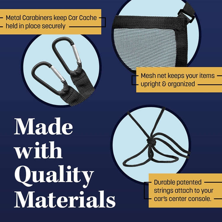 Car Storage Bag Multifunctional Pet Barrier Mesh Bag(Black)