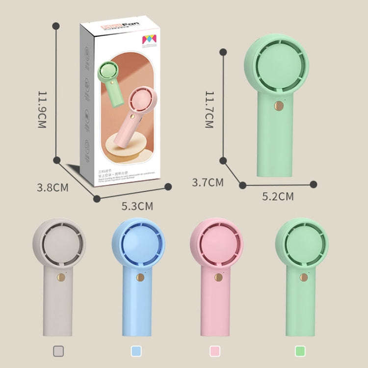 Mini Turbo Handheld Electrical Fan Portable USB Rechargeable Small Fan(Light Brown)