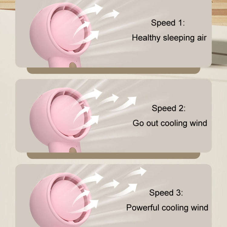 Mini Turbo Handheld Electrical Fan Portable USB Rechargeable Small Fan(Light Brown)