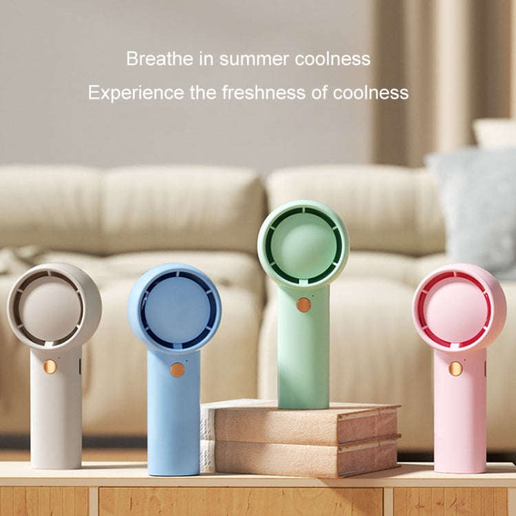 Mini Turbo Handheld Electrical Fan Portable USB Rechargeable Small Fan(Green)