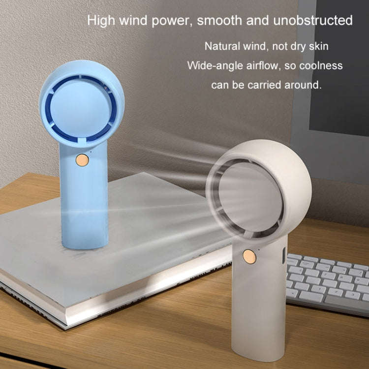 Mini Turbo Handheld Electrical Fan Portable USB Rechargeable Small Fan(Green)