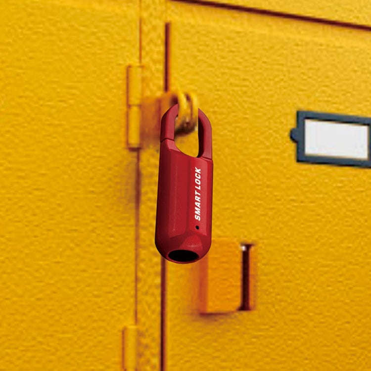 Smart USB Charging Bag Fingerprint Padlock Furniture Backpack Lock(Red)