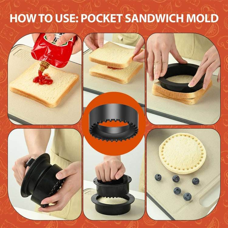 4 In 1 Hamburger Press Patty Maker Slider Stuffed Burgers Sandwich Cutter Color Box Packge