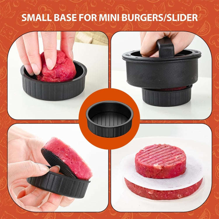 4 In 1 Hamburger Press Patty Maker Slider Stuffed Burgers Sandwich Cutter With 100pcs Silicone Oi...