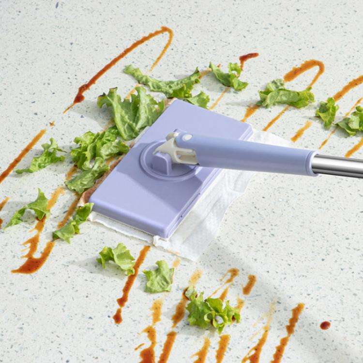 Washcloth Small Mop Lazy Person Hand-Free Automatic Paper Change Mini Floor Cleaner(White)