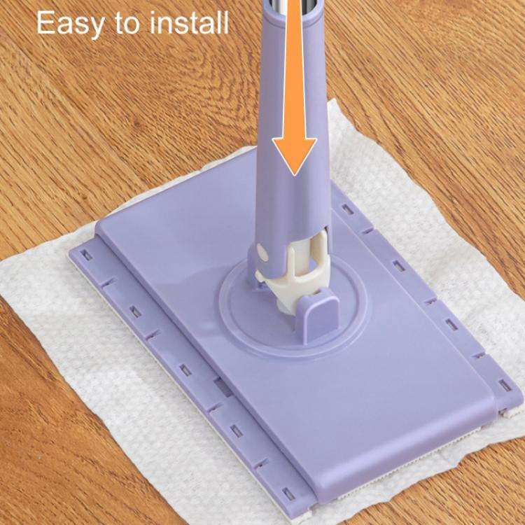 Washcloth Small Mop Lazy Person Hand-Free Automatic Paper Change Mini Floor Cleaner(White)
