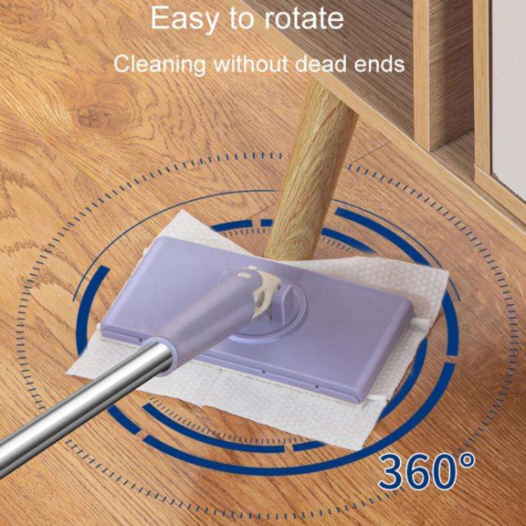 Washcloth Small Mop Lazy Person Hand-Free Automatic Paper Change Mini Floor Cleaner(White)