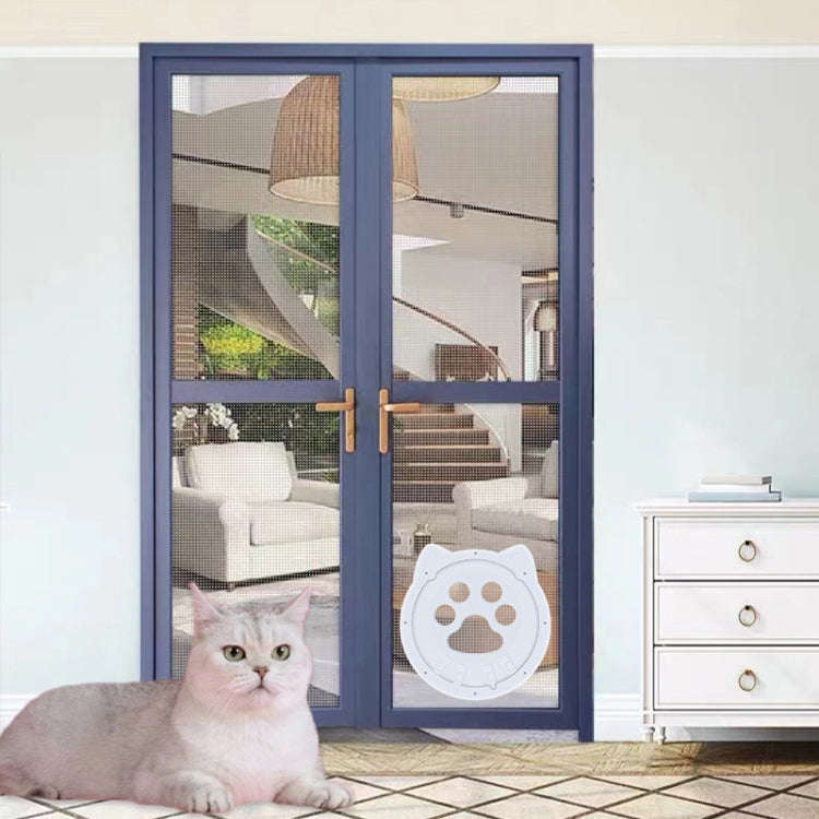 Pet Screen Door Two Way Access Magnetic Closing Cat Door Pet Products(Black)