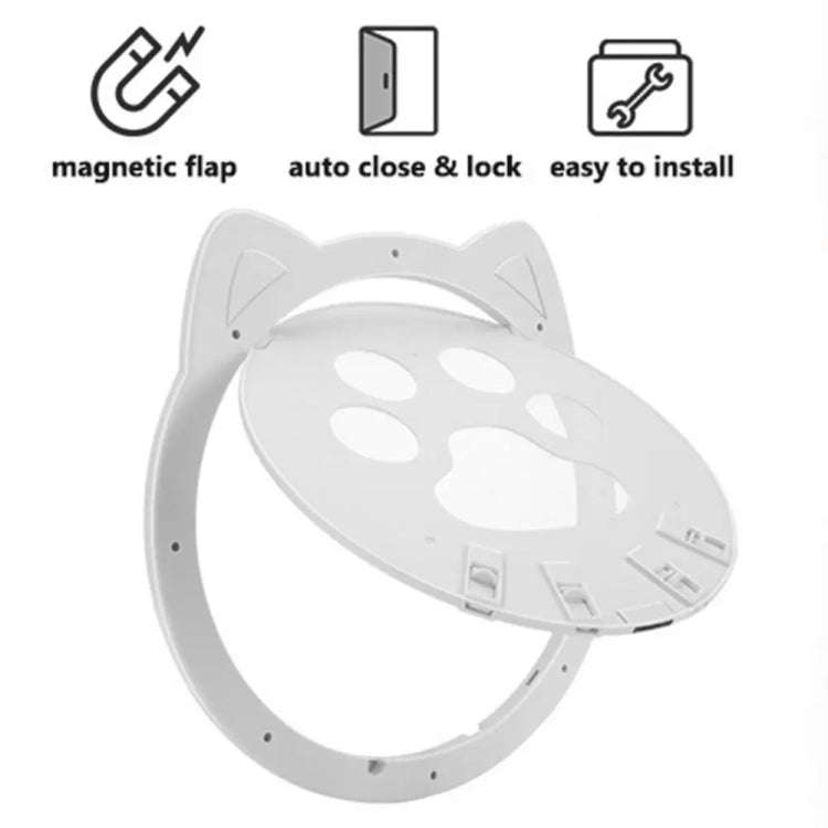 Pet Screen Door Two Way Access Magnetic Closing Cat Door Pet Products(Black)