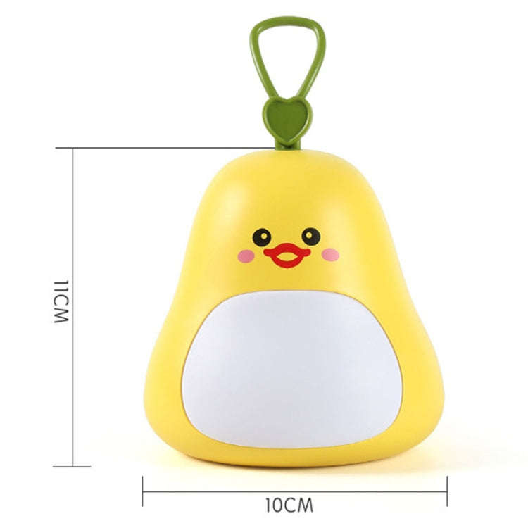 Cartoon LED Portable Night Light USB Rechargeable Plug-in Bedroom Bedside Lamp(Avocado)