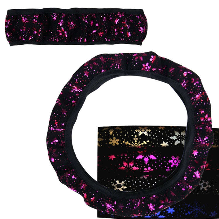 Car Steering Wheel Cover Hot Stamping Without Inner Ring Elastic Band Cover(Random Color Delivery)