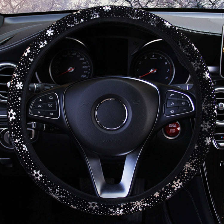 Car Steering Wheel Cover Hot Stamping Without Inner Ring Elastic Band Cover(Random Color Delivery)