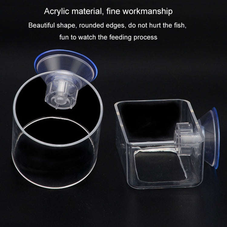 Acrylic Transparent Feeding Ring Fish Tank Feeder Floating Fixed Fish Feeder, Specification: Larg...