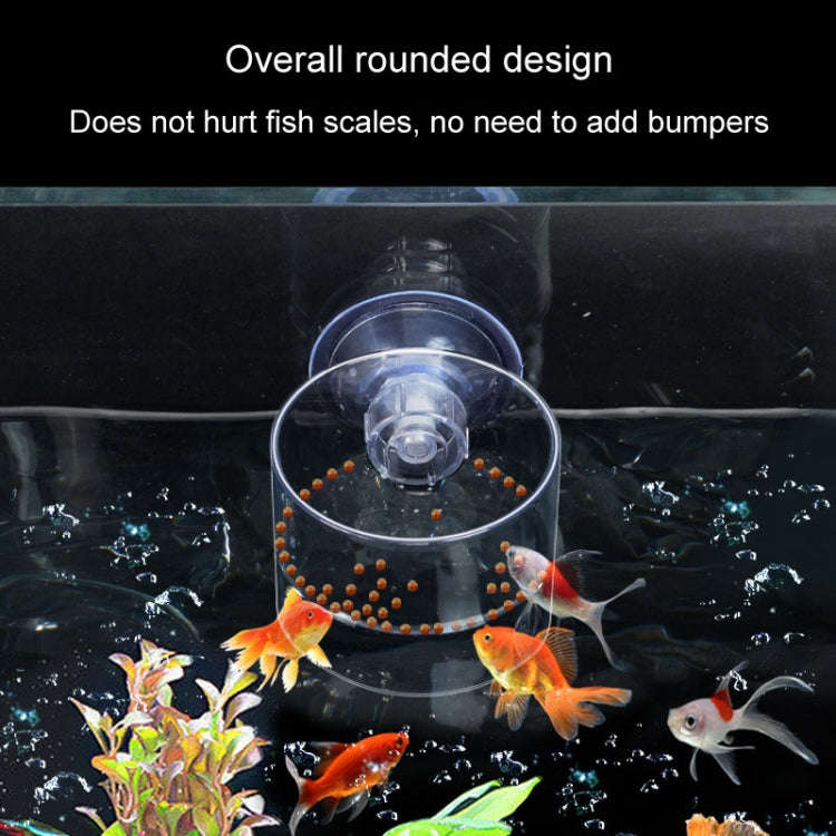 Acrylic Transparent Feeding Ring Fish Tank Feeder Floating Fixed Fish Feeder, Specification: Larg...