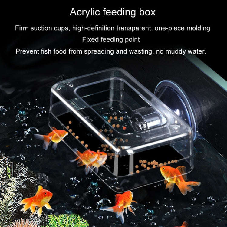 Acrylic Transparent Feeding Ring Fish Tank Feeder Floating Fixed Fish Feeder, Specification: Larg...