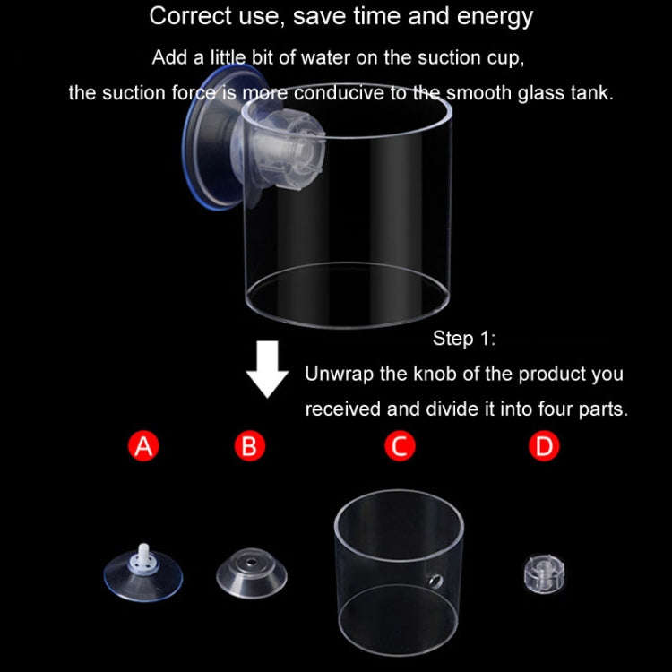 Acrylic Transparent Feeding Ring Fish Tank Feeder Floating Fixed Fish Feeder, Specification: Larg...