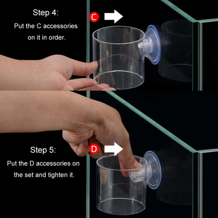 Acrylic Transparent Feeding Ring Fish Tank Feeder Floating Fixed Fish Feeder, Specification: Larg...