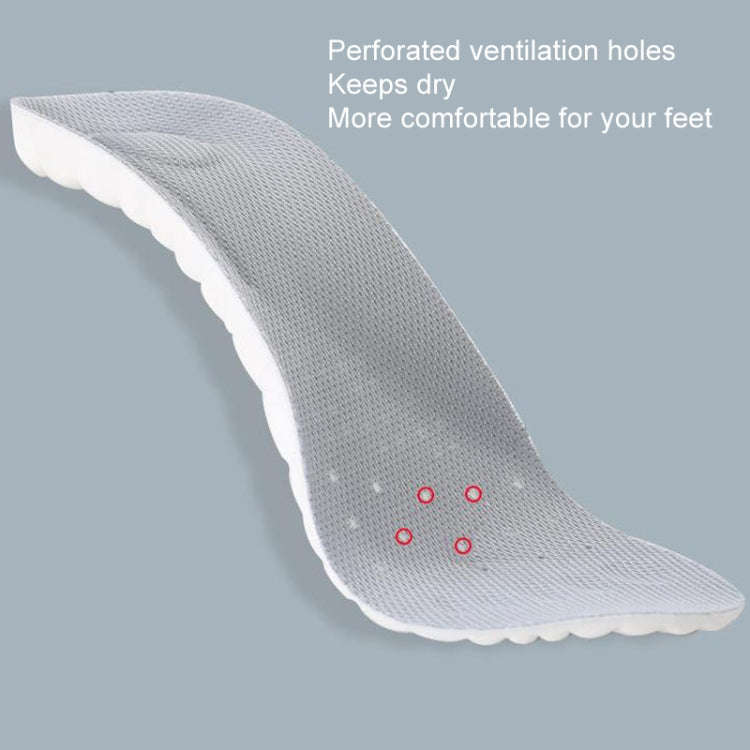 1pair Thickened Arch Support Cushioning Shock Absorbent Sweat Anti-Odor Breathable Insoles, Size:...