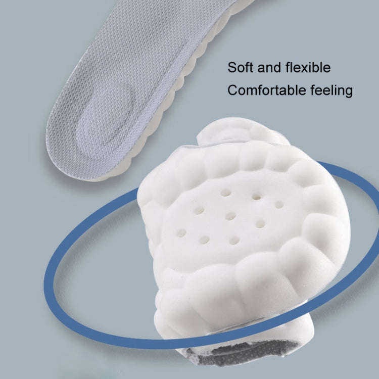 1pair Thickened Arch Support Cushioning Shock Absorbent Sweat Anti-Odor Breathable Insoles, Size:...