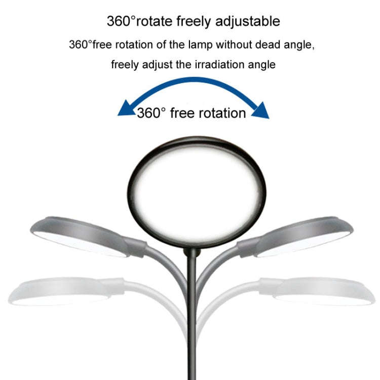 5W Fish Tank LED Clip Light USB Plug Lighting Aquarium Translucent Aquatic Plants Lamp(White)
