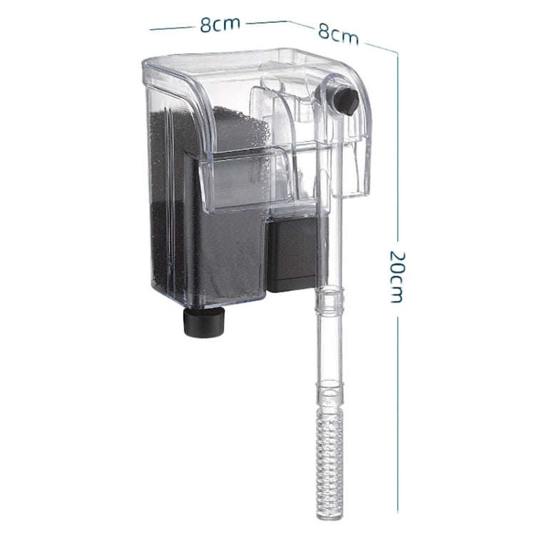 Wall Mounted Silent Fish Tank Filter Waterfall Aquarium Filtration Clean Oxygenator Pump, Style: ...
