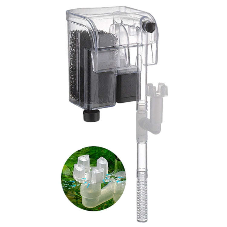 Wall Mounted Silent Fish Tank Filter Waterfall Aquarium Filtration Clean Oxygenator Pump, Style: ...