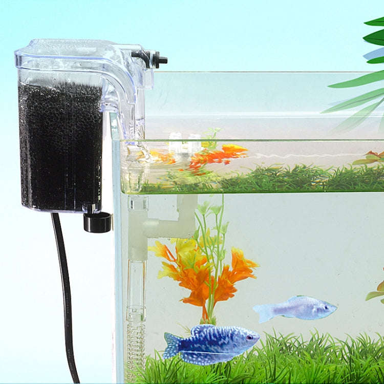 Wall Mounted Silent Fish Tank Filter Waterfall Aquarium Filtration Clean Oxygenator Pump, Style: ...