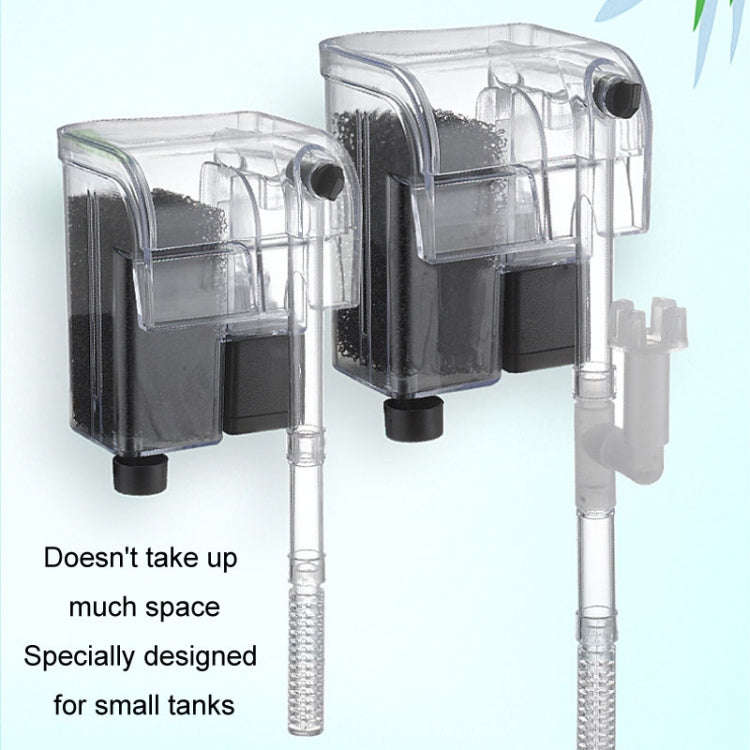 Wall Mounted Silent Fish Tank Filter Waterfall Aquarium Filtration Clean Oxygenator Pump, Style: ...
