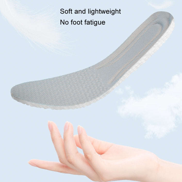 1pair High Elasticity Anti-Odor Breathable Sweat Absorbent Shock Absorbing Insoles, Size: 35-36(B...