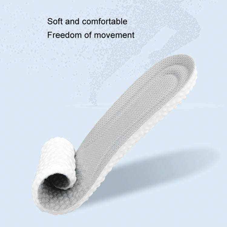 1pair High Elasticity Anti-Odor Breathable Sweat Absorbent Shock Absorbing Insoles, Size: 35-36(B...