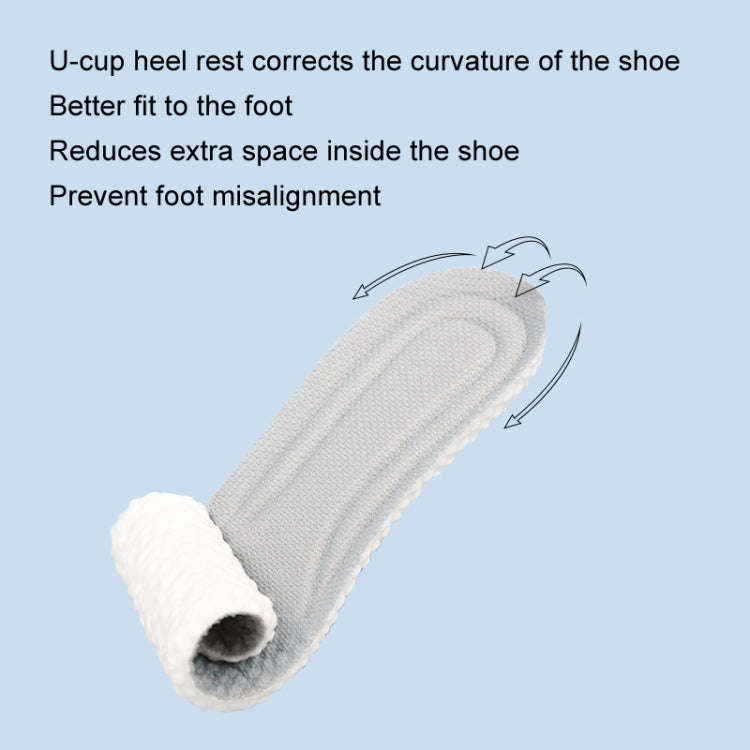 1pair High Elasticity Anti-Odor Breathable Sweat Absorbent Shock Absorbing Insoles, Size: 35-36(B...