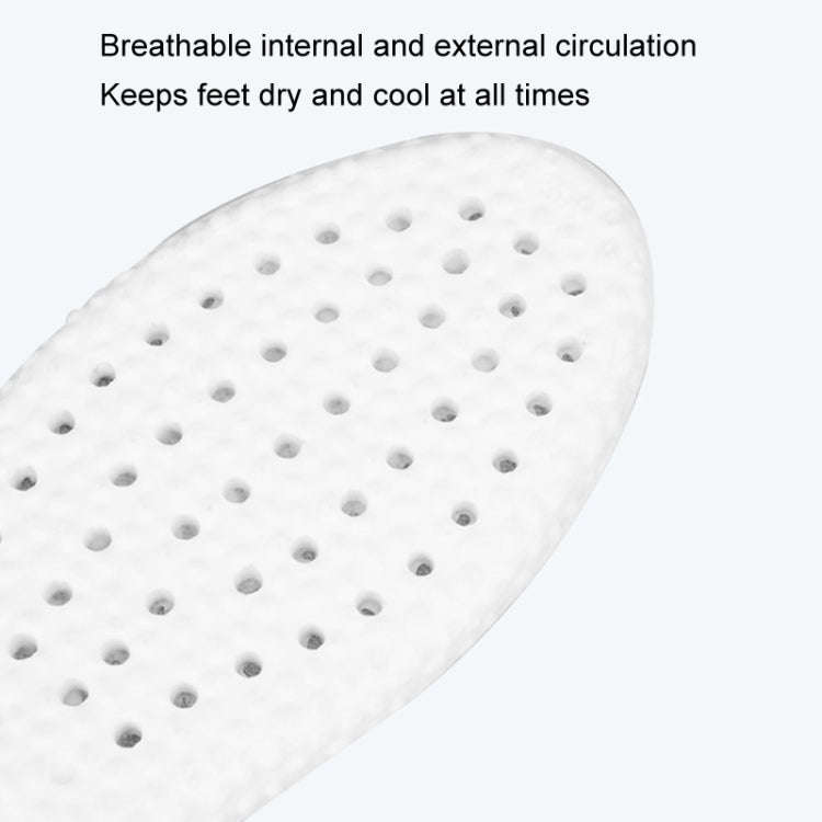 1pair High Elasticity Anti-Odor Breathable Sweat Absorbent Shock Absorbing Insoles, Size: 35-36(B...